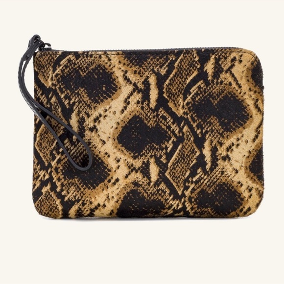 Patricia Nash Cassini Wristlet Phython Print Leather Haircalf - Picture 2 of 11